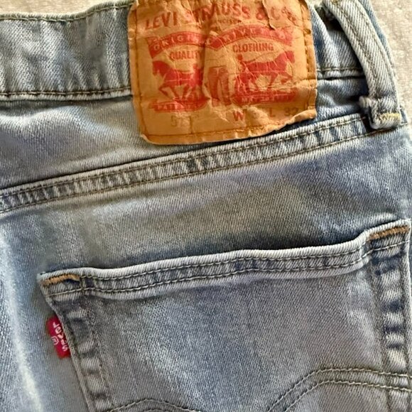 Levi's 31x32 Men's 513 Denim Slim Fit Straight Jeans - Blue - Picture 4 of 9